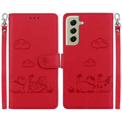 Cute Cats RFID Leather Phone Case, For Samsung Galaxy S22 5G, For Samsung Galaxy S21 FE 5G, For Samsung Galaxy S21 5G, For Samsung Galaxy S21+ 5G