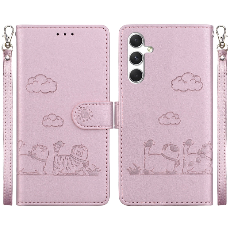 Cute Cats RFID Leather Phone Case, For Samsung Galaxy S25 FE 5G, For Samsung Galaxy S25 Edge 5G, For Samsung Galaxy S25 5G, For Samsung Galaxy S25+ 5G