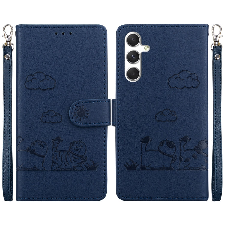 Cute Cats RFID Leather Phone Case, For Samsung Galaxy S25 FE 5G, For Samsung Galaxy S25 Edge 5G, For Samsung Galaxy S25 5G, For Samsung Galaxy S25+ 5G
