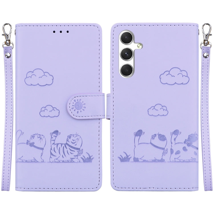 Cute Cats RFID Leather Phone Case, For Samsung Galaxy S25 FE 5G, For Samsung Galaxy S25 Edge 5G, For Samsung Galaxy S25 5G, For Samsung Galaxy S25+ 5G