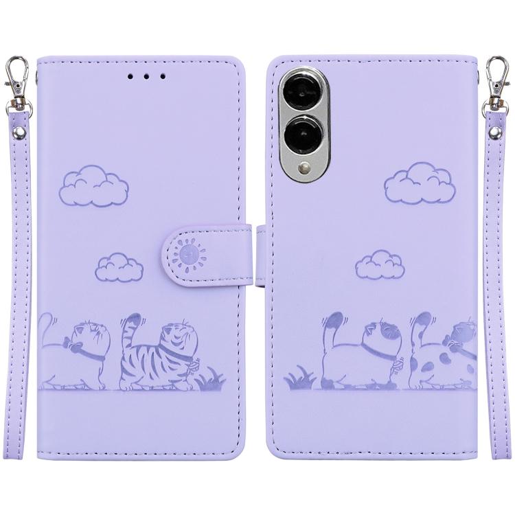 Cute Cats RFID Leather Phone Case, For Samsung Galaxy S25 FE 5G, For Samsung Galaxy S25 Edge 5G, For Samsung Galaxy S25 5G, For Samsung Galaxy S25+ 5G