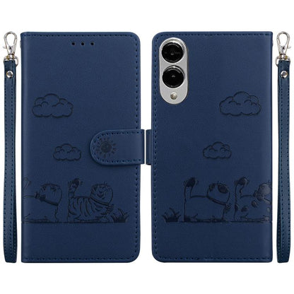 Cute Cats RFID Leather Phone Case, For Samsung Galaxy S25 FE 5G, For Samsung Galaxy S25 Edge 5G, For Samsung Galaxy S25 5G, For Samsung Galaxy S25+ 5G