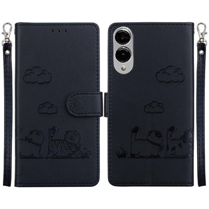 Cute Cats RFID Leather Phone Case, For Samsung Galaxy S25 FE 5G, For Samsung Galaxy S25 Edge 5G, For Samsung Galaxy S25 5G, For Samsung Galaxy S25+ 5G