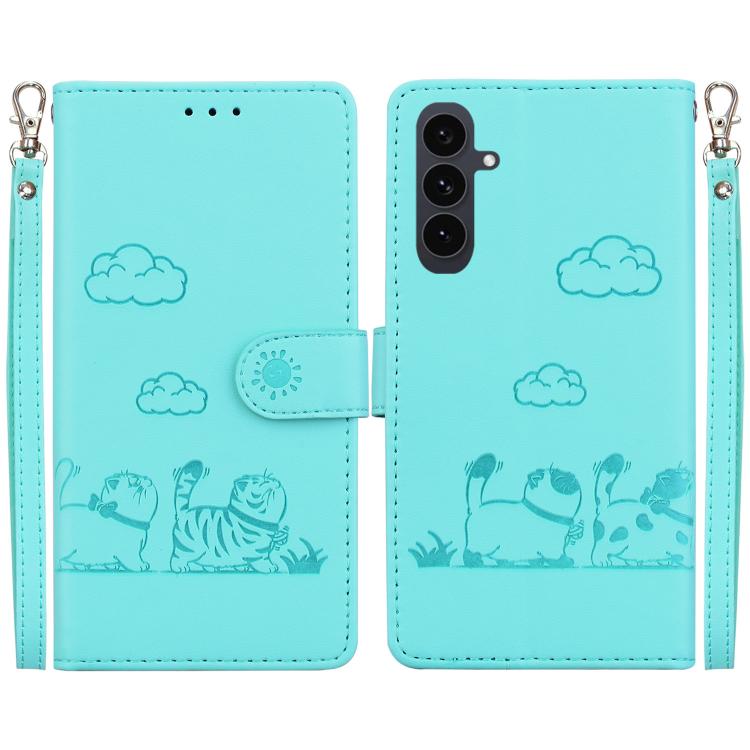 Cute Cats RFID Leather Phone Case, For Samsung Galaxy S25 FE 5G, For Samsung Galaxy S25 Edge 5G, For Samsung Galaxy S25 5G, For Samsung Galaxy S25+ 5G