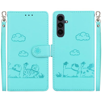 Cute Cats RFID Leather Phone Case, For Samsung Galaxy S25 FE 5G, For Samsung Galaxy S25 Edge 5G, For Samsung Galaxy S25 5G, For Samsung Galaxy S25+ 5G