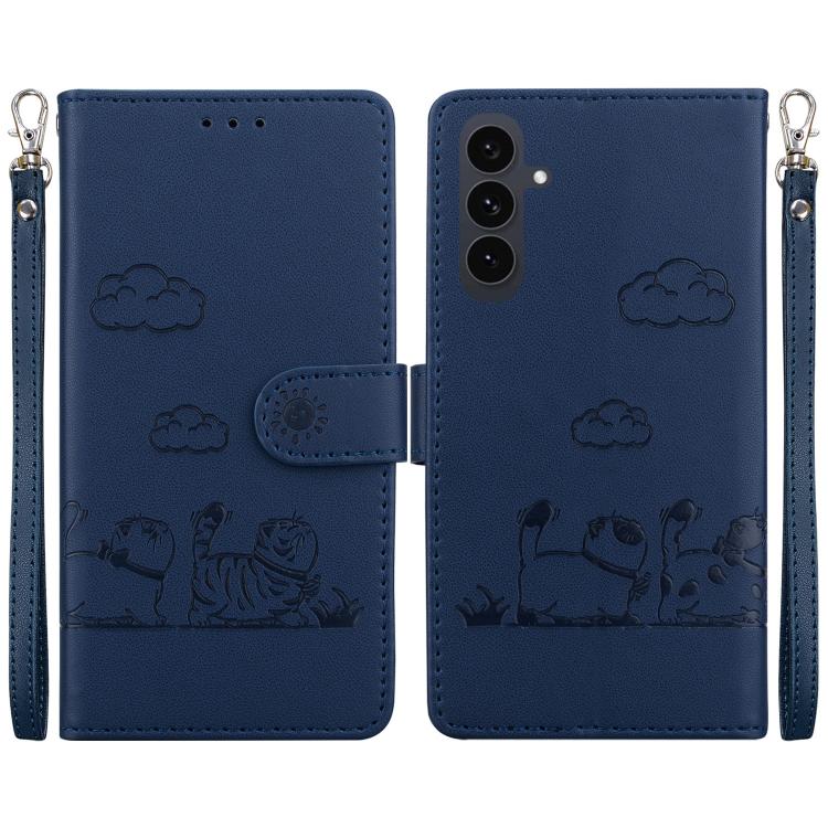 Cute Cats RFID Leather Phone Case, For Samsung Galaxy S25 FE 5G, For Samsung Galaxy S25 Edge 5G, For Samsung Galaxy S25 5G, For Samsung Galaxy S25+ 5G