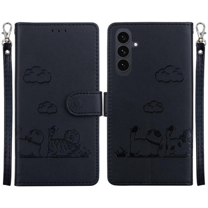 Cute Cats RFID Leather Phone Case, For Samsung Galaxy S25 FE 5G, For Samsung Galaxy S25 Edge 5G, For Samsung Galaxy S25 5G, For Samsung Galaxy S25+ 5G