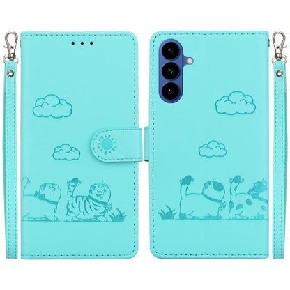 Cute Cats RFID Leather Phone Case, For Samsung Galaxy S26+ 5G, For Samsung Galaxy S26 Edge 5G, For Samsung Galaxy S26 Ultra 5G, For Samsung Galaxy S26 5G
