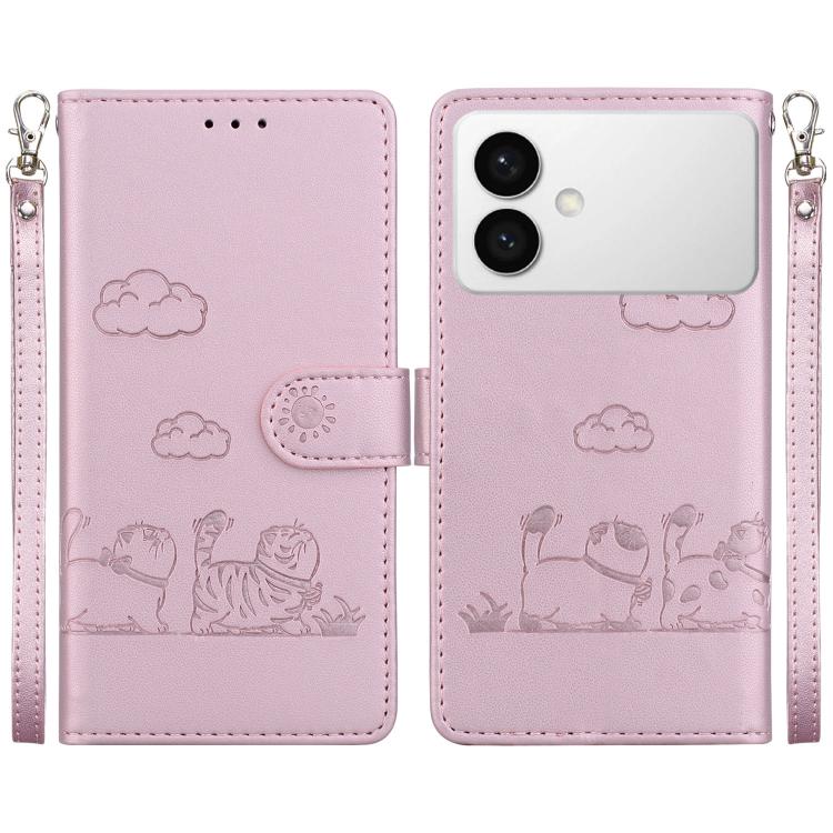 Cute Cats RFID Leather Phone Case, For Samsung Galaxy S26+ 5G, For Samsung Galaxy S26 Edge 5G, For Samsung Galaxy S26 Ultra 5G, For Samsung Galaxy S26 5G