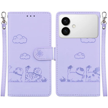 Cute Cats RFID Leather Phone Case, For Samsung Galaxy S26+ 5G, For Samsung Galaxy S26 Edge 5G, For Samsung Galaxy S26 Ultra 5G, For Samsung Galaxy S26 5G