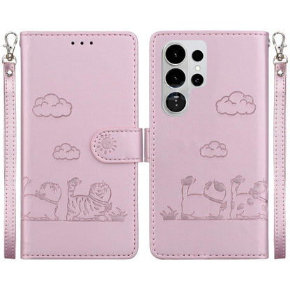 Cute Cats RFID Leather Phone Case, For Samsung Galaxy S26+ 5G, For Samsung Galaxy S26 Edge 5G, For Samsung Galaxy S26 Ultra 5G, For Samsung Galaxy S26 5G