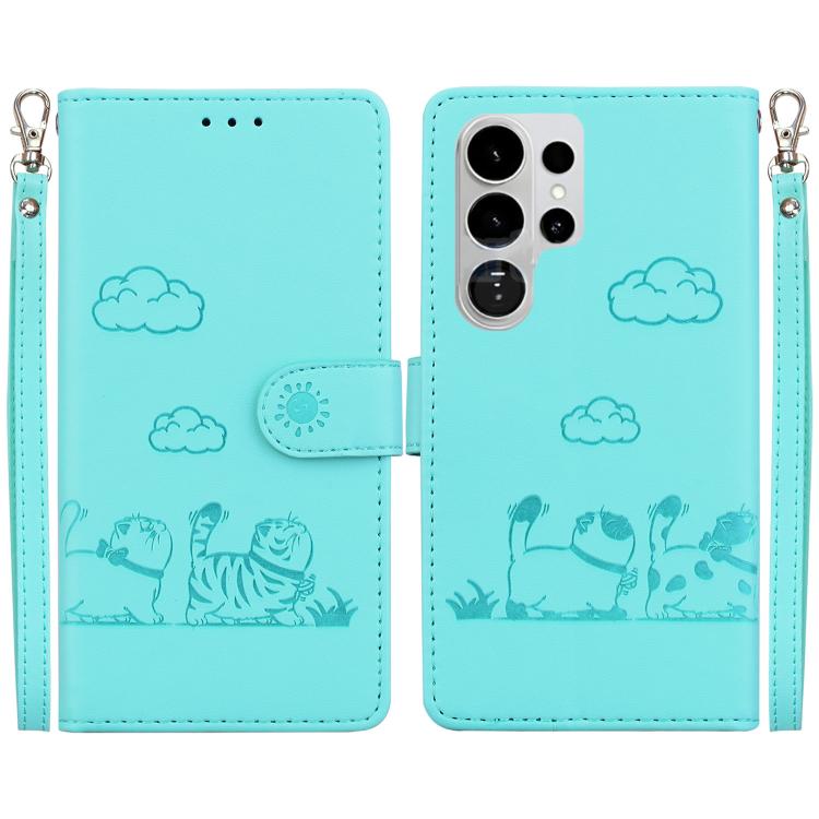 Cute Cats RFID Leather Phone Case, For Samsung Galaxy S26+ 5G, For Samsung Galaxy S26 Edge 5G, For Samsung Galaxy S26 Ultra 5G, For Samsung Galaxy S26 5G