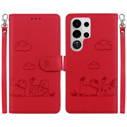 Cute Cats RFID Leather Phone Case, For Samsung Galaxy S26+ 5G, For Samsung Galaxy S26 Edge 5G, For Samsung Galaxy S26 Ultra 5G, For Samsung Galaxy S26 5G