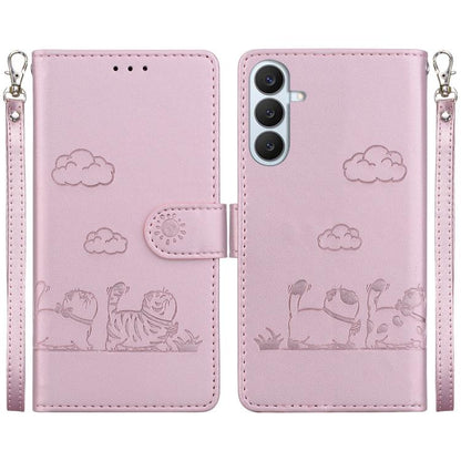 Cute Cats RFID Leather Phone Case, For Samsung Galaxy S26+ 5G, For Samsung Galaxy S26 Edge 5G, For Samsung Galaxy S26 Ultra 5G, For Samsung Galaxy S26 5G