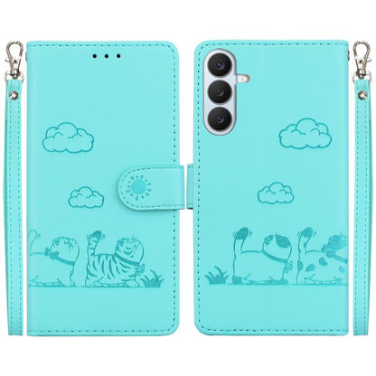 Cute Cats RFID Leather Phone Case, For Samsung Galaxy S26+ 5G, For Samsung Galaxy S26 Edge 5G, For Samsung Galaxy S26 Ultra 5G, For Samsung Galaxy S26 5G