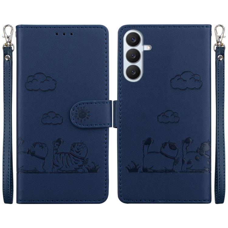 Cute Cats RFID Leather Phone Case, For Samsung Galaxy S26+ 5G, For Samsung Galaxy S26 Edge 5G, For Samsung Galaxy S26 Ultra 5G, For Samsung Galaxy S26 5G
