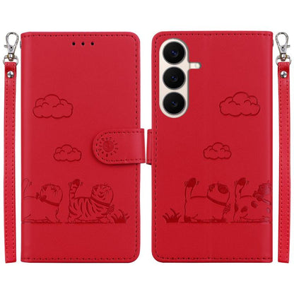 Cute Cats RFID Leather Phone Case, For Galaxy S26 FE 5G, For Samsung Galaxy S26+ 5G, For Samsung Galaxy S26 Edge 5G, For Samsung Galaxy S26 Ultra 5G