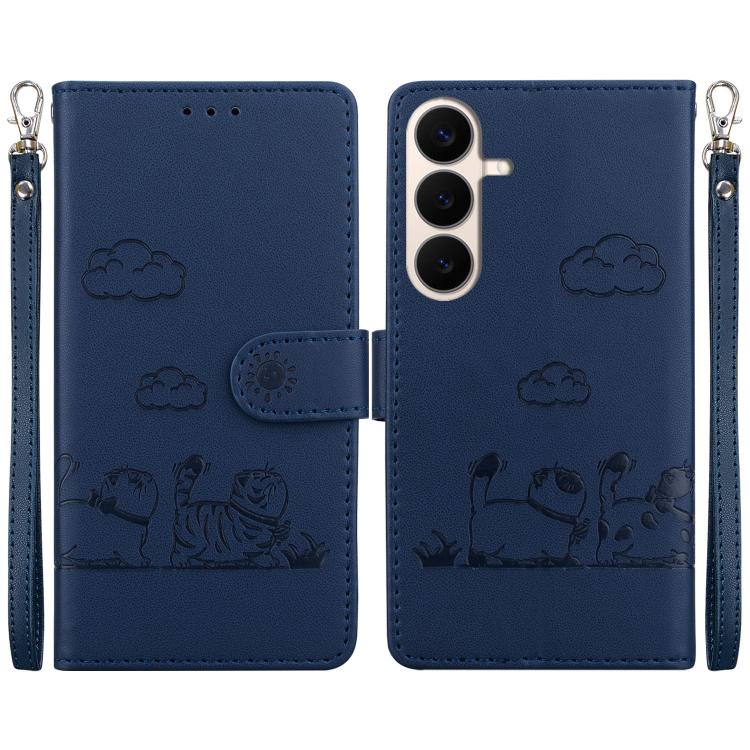 Cute Cats RFID Leather Phone Case, For Galaxy S26 FE 5G, For Samsung Galaxy S26+ 5G, For Samsung Galaxy S26 Edge 5G, For Samsung Galaxy S26 Ultra 5G