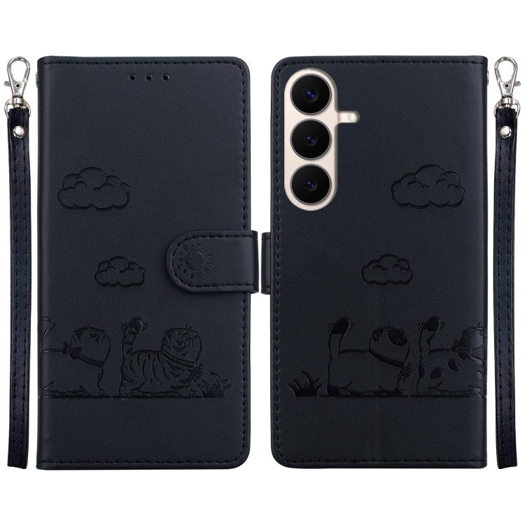 Cute Cats RFID Leather Phone Case, For Galaxy S26 FE 5G, For Samsung Galaxy S26+ 5G, For Samsung Galaxy S26 Edge 5G, For Samsung Galaxy S26 Ultra 5G