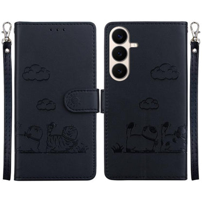 Cute Cats RFID Leather Phone Case, For Galaxy S26 FE 5G, For Samsung Galaxy S26+ 5G, For Samsung Galaxy S26 Edge 5G, For Samsung Galaxy S26 Ultra 5G