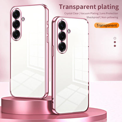 Transparent Plating Fine Hole Phone Case, For Samsung Galaxy S26 5G, For Samsung Galaxy S25 FE 5G, For Samsung Galaxy S25 5G