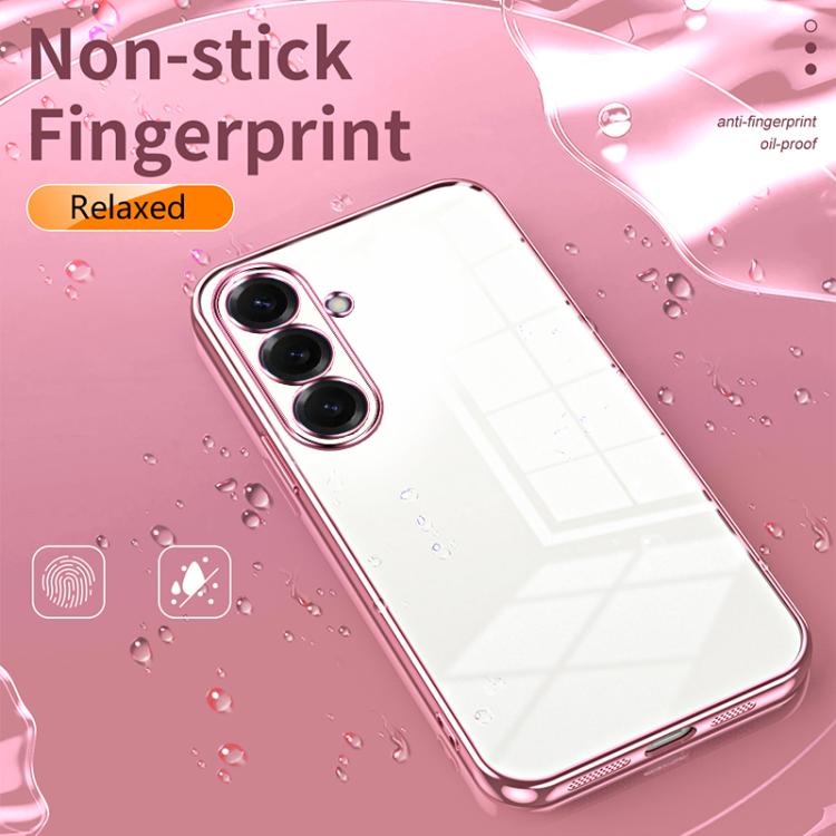 Transparent Plating Fine Hole Phone Case, For Samsung Galaxy S26 5G, For Samsung Galaxy S25 FE 5G, For Samsung Galaxy S25 5G