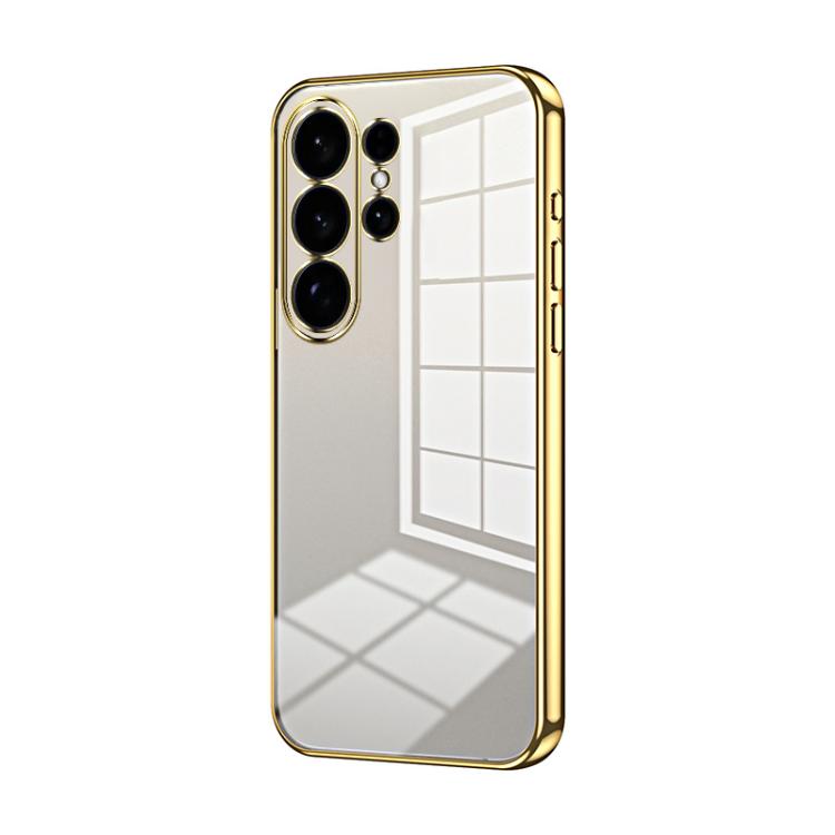 Transparent Plating Fine Hole Phone Case, For Samsung Galaxy S26+ 5G, For Samsung Galaxy S26 Edge 5G, For Samsung Galaxy S26 Ultra 5G