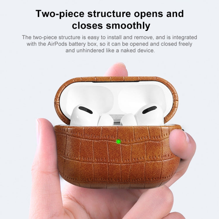 Crocodile Texture Earphone Protective Case, For AirPods 4, For AirPods Pro 2, For AirPods 3