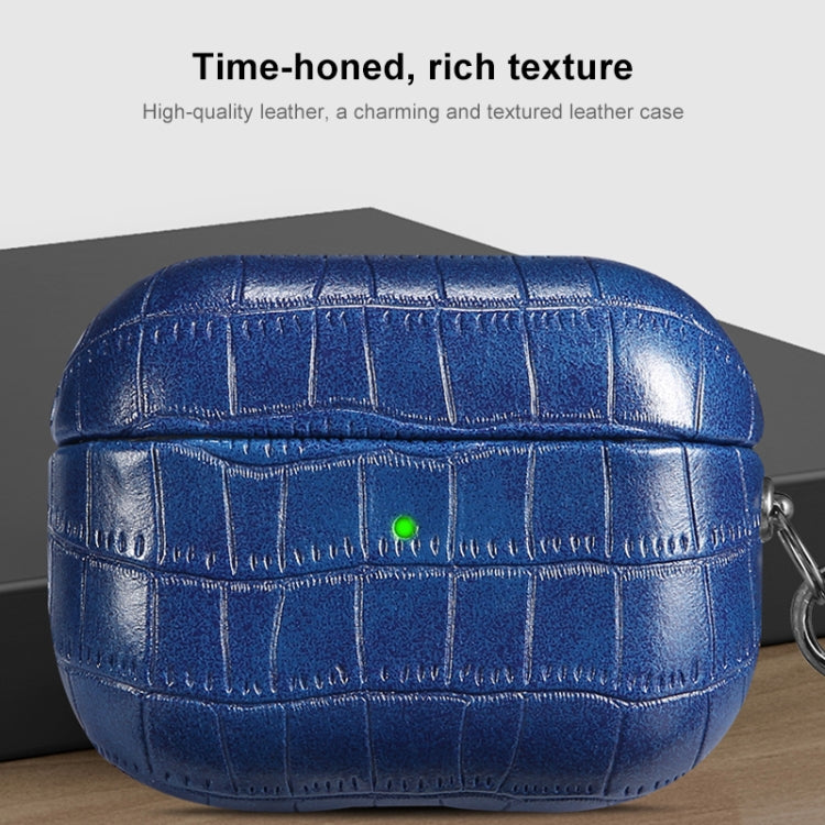 Crocodile Texture Earphone Protective Case, For AirPods Pro