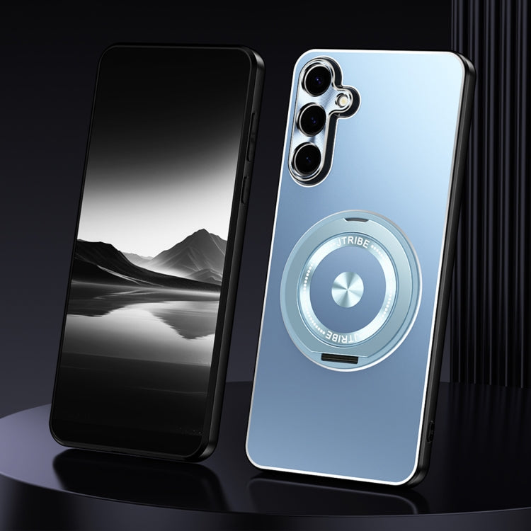 Rotating Holder Frosted Metal Phone Case, For Samsung Galaxy S25 5G, For Samsung Galaxy S25 Ultra 5G, For Samsung Galaxy S24 Ultra 5G, For Samsung Galaxy S24+ 5G, For Samsung Galaxy S24 5G, For Samsung Galaxy S23 Ultra 5G