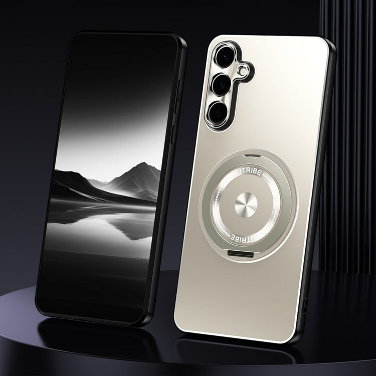 Rotating Holder Frosted Metal Phone Case, For Samsung Galaxy S25 5G, For Samsung Galaxy S25 Ultra 5G, For Samsung Galaxy S24 Ultra 5G, For Samsung Galaxy S24+ 5G, For Samsung Galaxy S24 5G, For Samsung Galaxy S23 Ultra 5G
