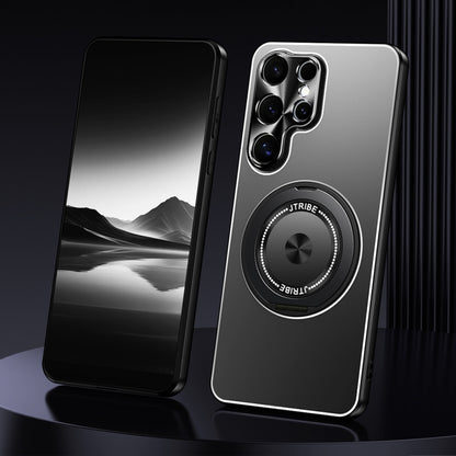 Rotating Holder Frosted Metal Phone Case, For Samsung Galaxy S26+ 5G, For Samsung Galaxy S26 Ultra 5G, For Samsung Galaxy S26 5G, For Samsung Galaxy S25 5G, For Samsung Galaxy S25 Ultra 5G, For Samsung Galaxy S24 Ultra 5G, For Samsung Galaxy S24+ 5G   ...