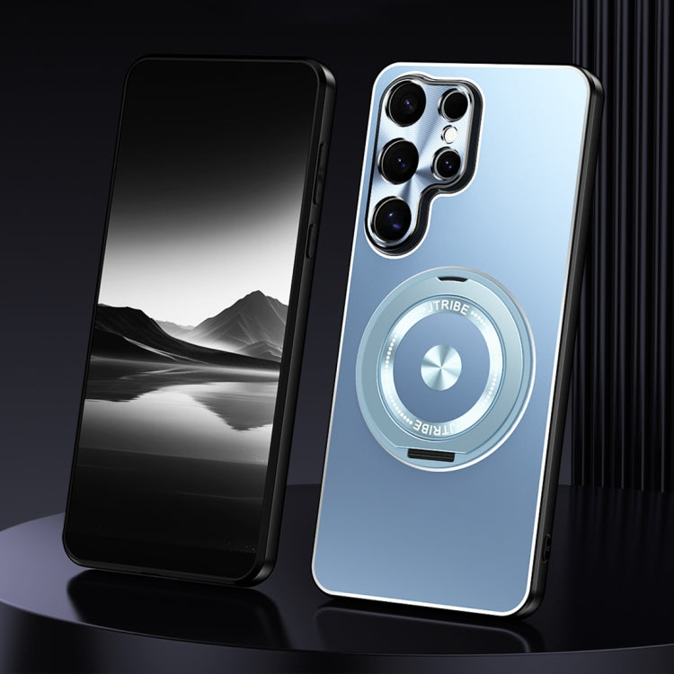 Rotating Holder Frosted Metal Phone Case, For Samsung Galaxy S25 5G, For Samsung Galaxy S25 Ultra 5G, For Samsung Galaxy S24 Ultra 5G, For Samsung Galaxy S24+ 5G, For Samsung Galaxy S24 5G, For Samsung Galaxy S23 Ultra 5G