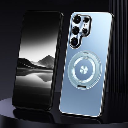 Rotating Holder Frosted Metal Phone Case, For Samsung Galaxy S25 5G, For Samsung Galaxy S25 Ultra 5G, For Samsung Galaxy S24 Ultra 5G, For Samsung Galaxy S24+ 5G, For Samsung Galaxy S24 5G, For Samsung Galaxy S23 Ultra 5G