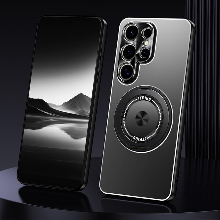 Rotating Holder Frosted Metal Phone Case, For Samsung Galaxy S26+ 5G, For Samsung Galaxy S26 Ultra 5G, For Samsung Galaxy S26 5G, For Samsung Galaxy S25 5G, For Samsung Galaxy S25 Ultra 5G, For Samsung Galaxy S24 Ultra 5G, For Samsung Galaxy S24+ 5G   ...