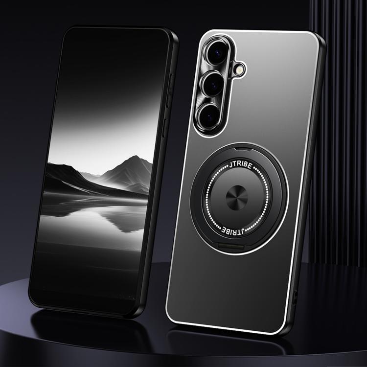 Rotating Holder Frosted Metal Phone Case, For Samsung Galaxy S25 5G, For Samsung Galaxy S25 Ultra 5G, For Samsung Galaxy S24 Ultra 5G, For Samsung Galaxy S24+ 5G, For Samsung Galaxy S24 5G, For Samsung Galaxy S23 Ultra 5G