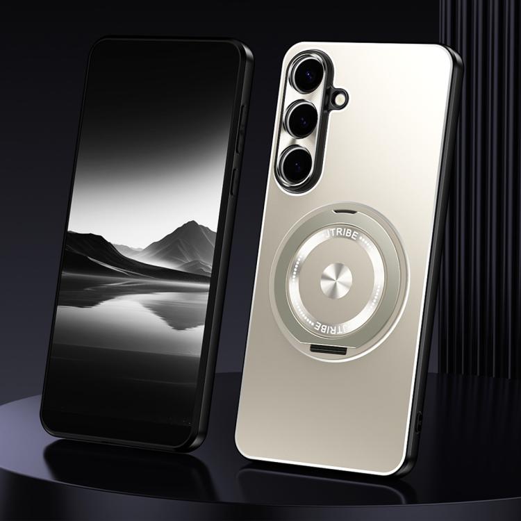 Rotating Holder Frosted Metal Phone Case, For Samsung Galaxy S25 5G, For Samsung Galaxy S25 Ultra 5G, For Samsung Galaxy S24 Ultra 5G, For Samsung Galaxy S24+ 5G, For Samsung Galaxy S24 5G, For Samsung Galaxy S23 Ultra 5G