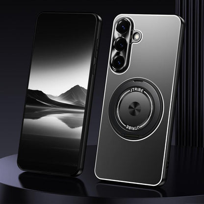 Rotating Holder Frosted Metal Phone Case, For Samsung Galaxy S26+ 5G, For Samsung Galaxy S26 Ultra 5G, For Samsung Galaxy S26 5G, For Samsung Galaxy S25 5G, For Samsung Galaxy S25 Ultra 5G, For Samsung Galaxy S24 Ultra 5G, For Samsung Galaxy S24+ 5G   ...