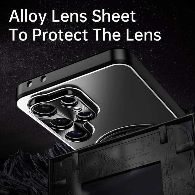 Rotating Holder Frosted Metal Phone Case, For Samsung Galaxy S25 5G, For Samsung Galaxy S25 Ultra 5G, For Samsung Galaxy S24 Ultra 5G, For Samsung Galaxy S24+ 5G, For Samsung Galaxy S24 5G, For Samsung Galaxy S23 Ultra 5G