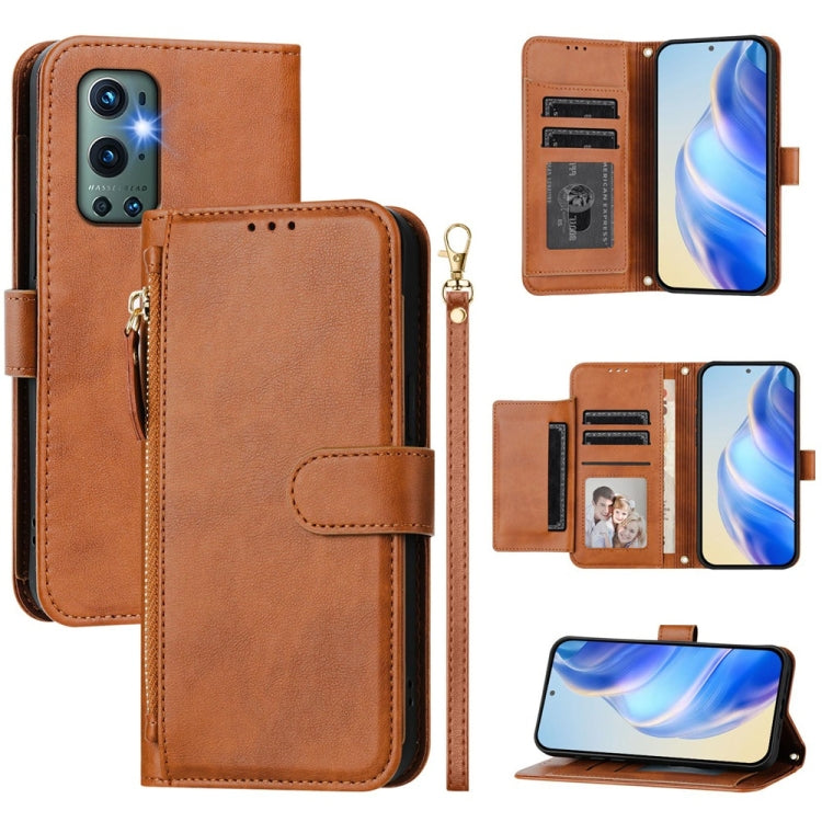 Multi-Card Slots Zipper Wallet Leather Phone Case, For OnePlus Nord 2 5G, For OnePlus 9 Pro, For OnePlus 9