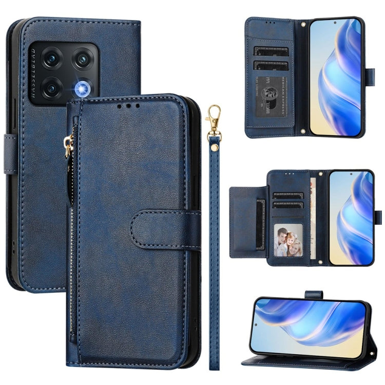 Multi-Card Slots Zipper Wallet Leather Phone Case, For OnePlus 10 Pro, For OnePlus Nord N20 5G, For OnePlus 9R / OnePlus 8T, For OnePlus Nord CE 5G