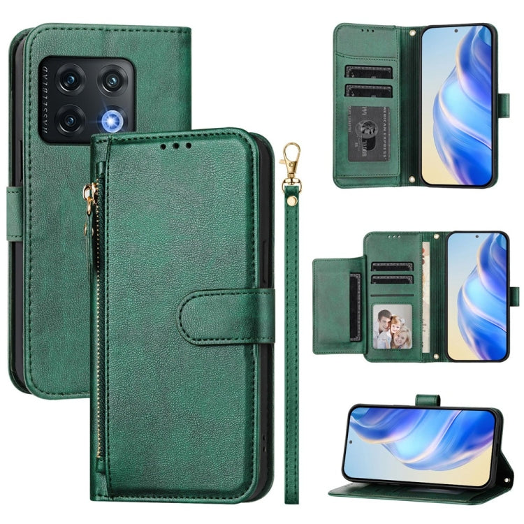 Multi-Card Slots Zipper Wallet Leather Phone Case, For OnePlus 10 Pro, For OnePlus Nord N20 5G, For OnePlus 9R / OnePlus 8T, For OnePlus Nord CE 5G