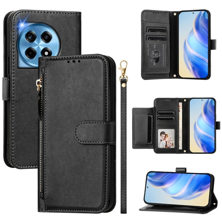 Multi-Card Slots Zipper Wallet Leather Phone Case, For OnePlus 12R Global, For OnePlus 12 Global, For OnePlus Ace 2 Pro, For OnePlus Nord CE3 India