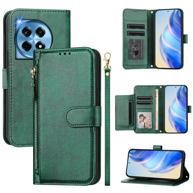 Multi-Card Slots Zipper Wallet Leather Phone Case, For OnePlus 12R Global, For OnePlus 12 Global, For OnePlus Ace 2 Pro, For OnePlus Nord CE3 India