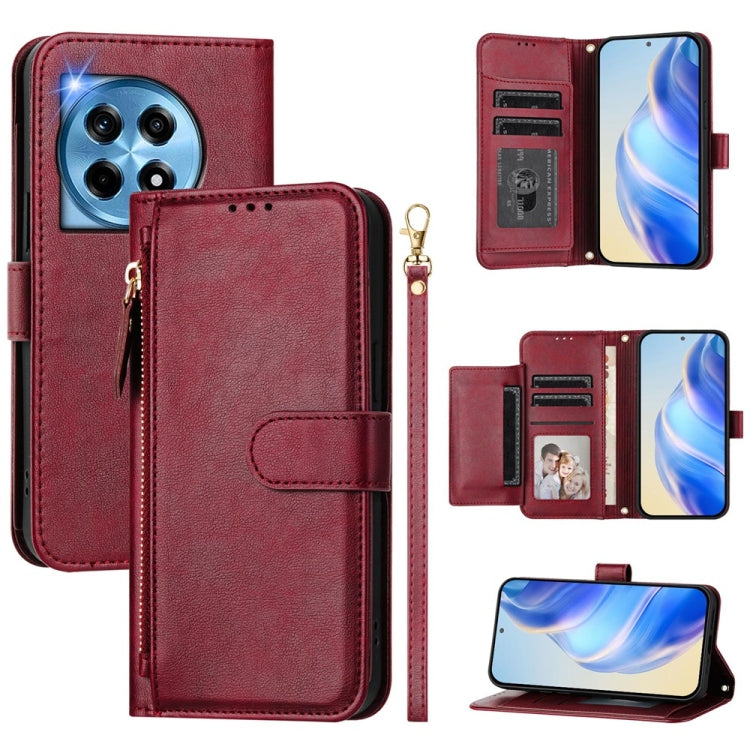 Multi-Card Slots Zipper Wallet Leather Phone Case, For OnePlus 12R Global, For OnePlus 12 Global, For OnePlus Ace 2 Pro, For OnePlus Nord CE3 India