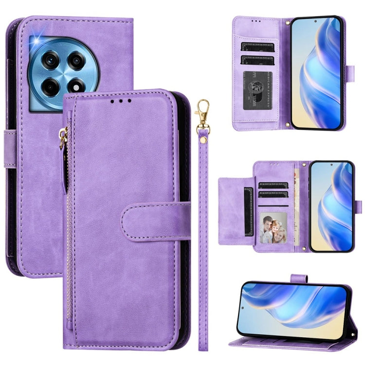 Multi-Card Slots Zipper Wallet Leather Phone Case, For OnePlus 12R Global, For OnePlus 12 Global, For OnePlus Ace 2 Pro, For OnePlus Nord CE3 India