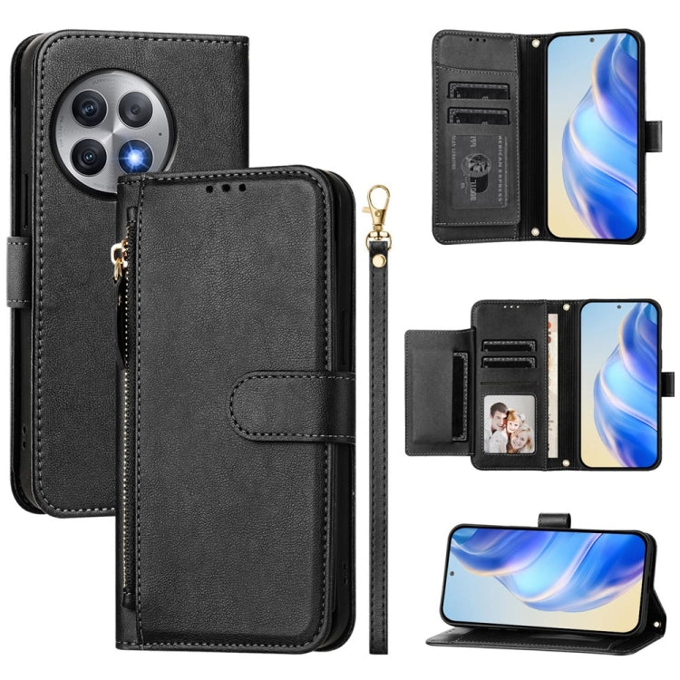 Multi-Card Slots Zipper Wallet Leather Phone Case, For OnePlus 12R Global, For OnePlus 12 Global, For OnePlus Ace 2 Pro, For OnePlus Nord CE3 India