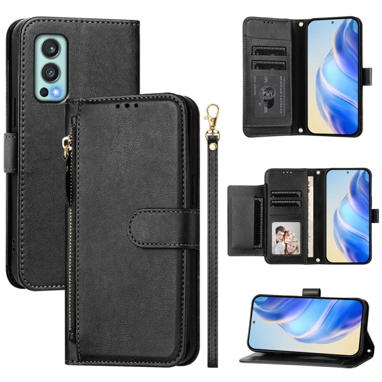 Multi-Card Slots Zipper Wallet Leather Phone Case, For OnePlus Nord 2 5G, For OnePlus 9 Pro, For OnePlus 9
