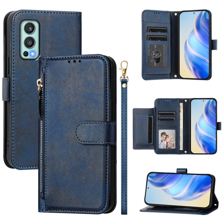 Multi-Card Slots Zipper Wallet Leather Phone Case, For OnePlus Nord 2 5G, For OnePlus 9 Pro, For OnePlus 9