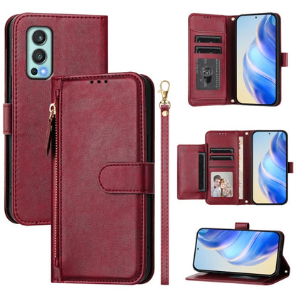 Multi-Card Slots Zipper Wallet Leather Phone Case, For OnePlus Nord 2 5G, For OnePlus 9 Pro, For OnePlus 9